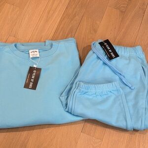 Year of Ours Blue Sweatshirt and Jogger Set